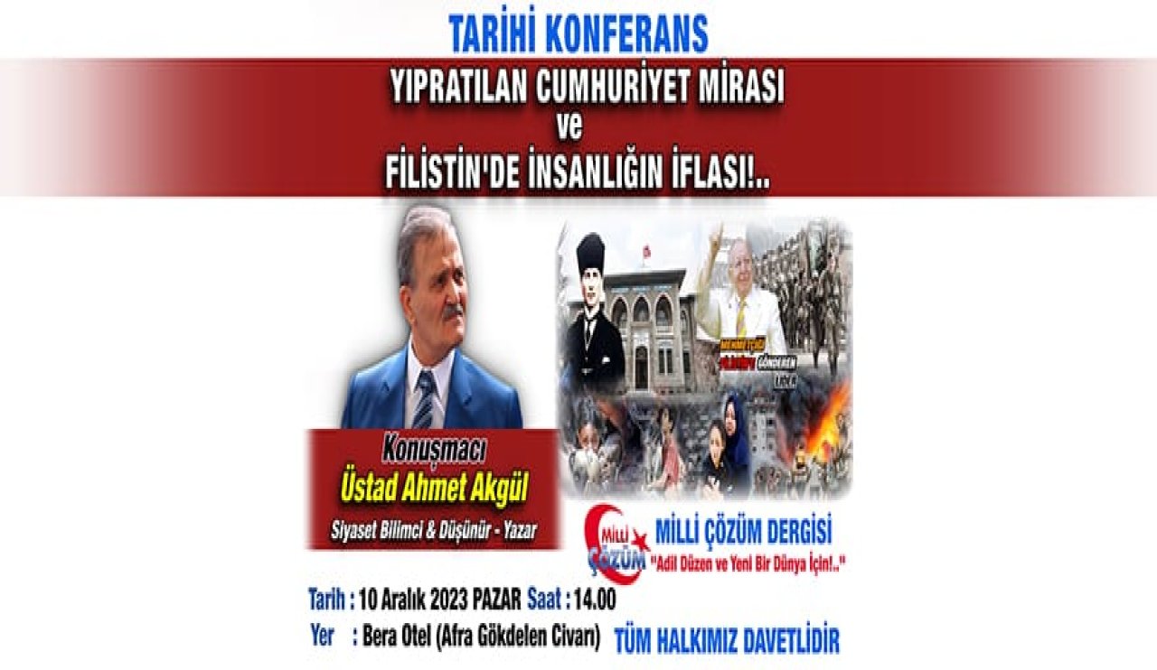 Milli Çözüm Dergisi Konya Temsilciliği’nden konferansa davet