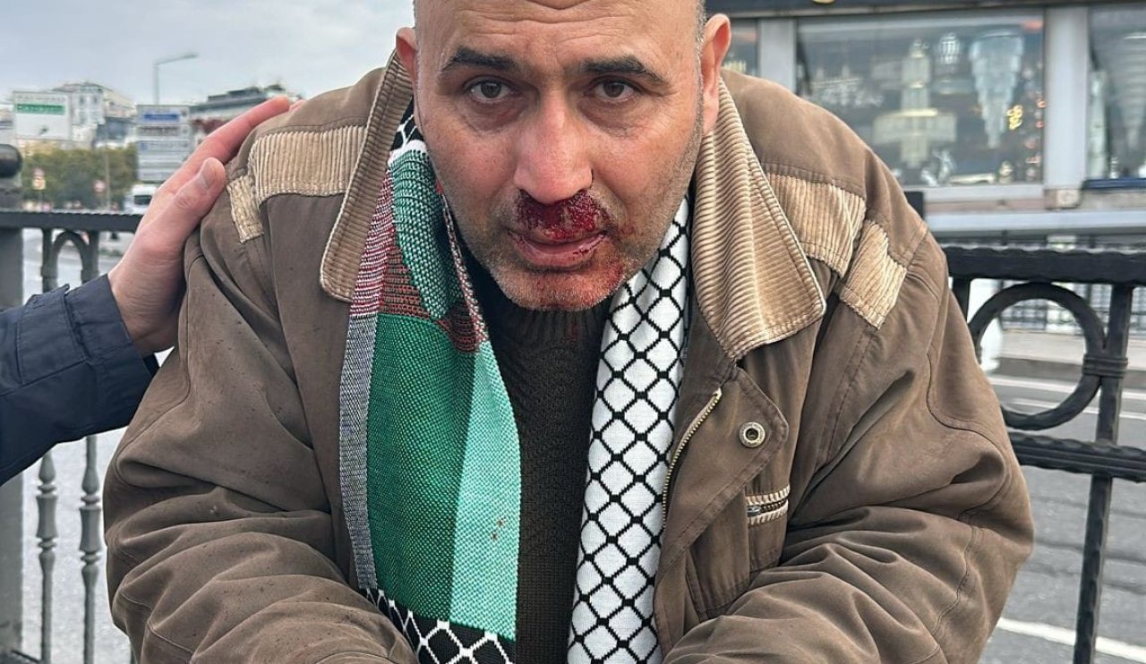 Gazze eyleminden dönen vatandaşa " sen arap sevicisin" diyerek yumruklu saldırı düzenlendi