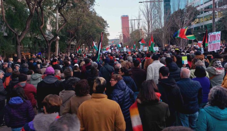 İspanya Filistin’e destek için yürüdü