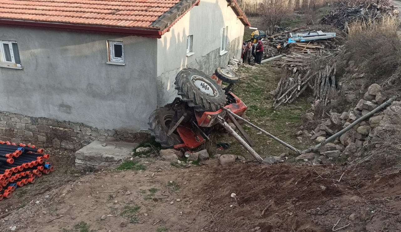 Konya'da traktör devrildi!.. Sürücünün durumu belli oldu!