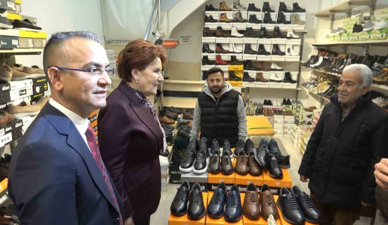İYİ Parti Genel Başkanı Akşener Aksaray’da esnaf ziyaretinde bulundu