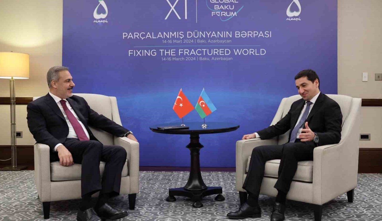Bakan Fidan, Azerbaycanlı mevkidaşı Bayramov ve Azerbaycan Cumhurbaşkanı Yardımcısı Hacıyev ile görüştü