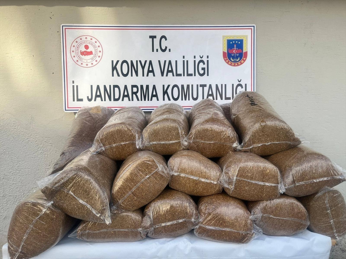 Konya'da 135 kilogram kaçak tütün ele geçirildi