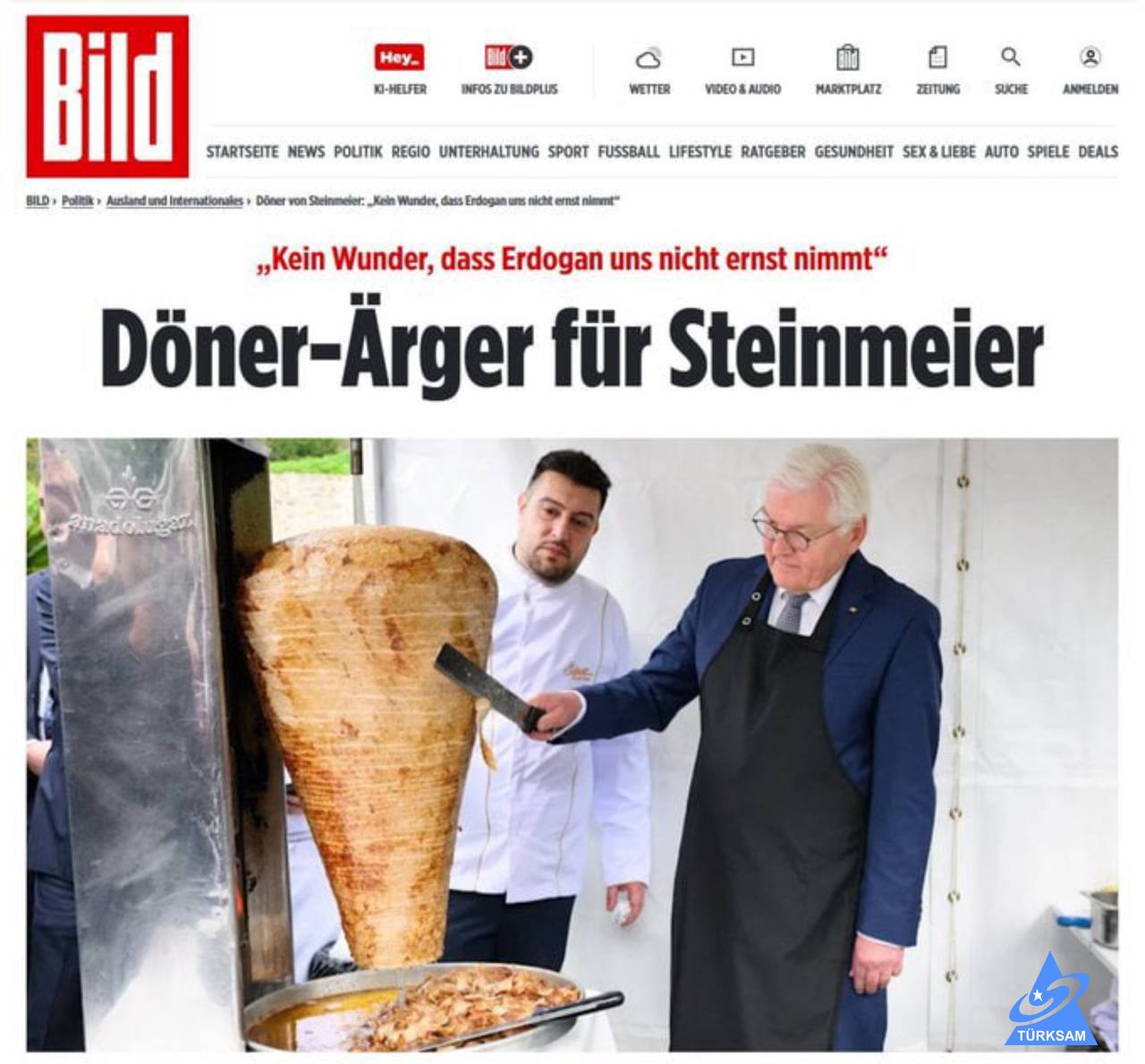 Döner kesen Cumhurbaşkanına Alman medyası tiye aldı