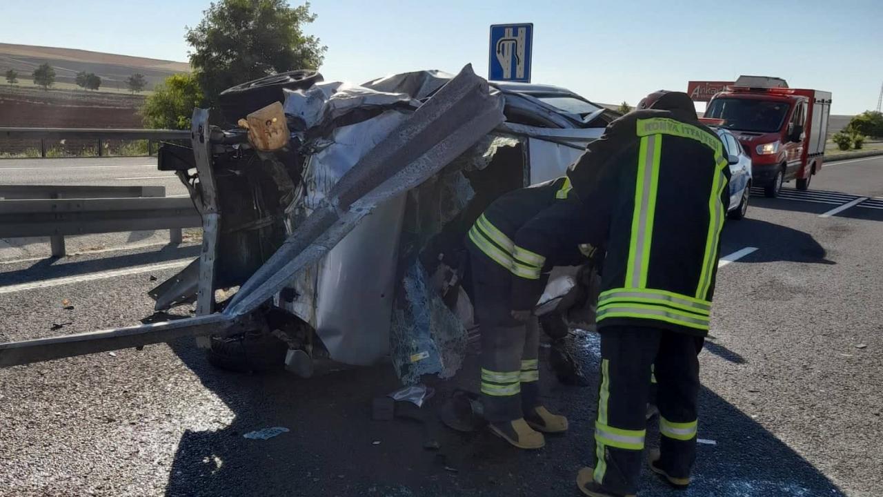 Konya'da otomobilin devrildiği kazada birden fazla yaralı!