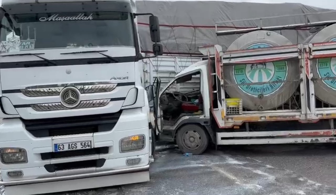 Konya'da feci kaza! Çekici ile süt tankeri çarpıştı...
