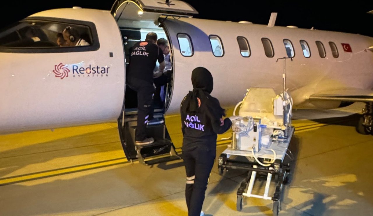Küçük Seher, ambulans uçakla Konya'ya umut yolculuğuna çıktı...