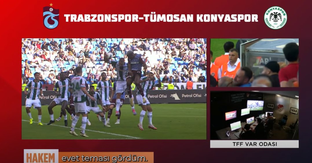 Trabzonspor - Konyaspor maçının VAR konuşmalar açıklandı