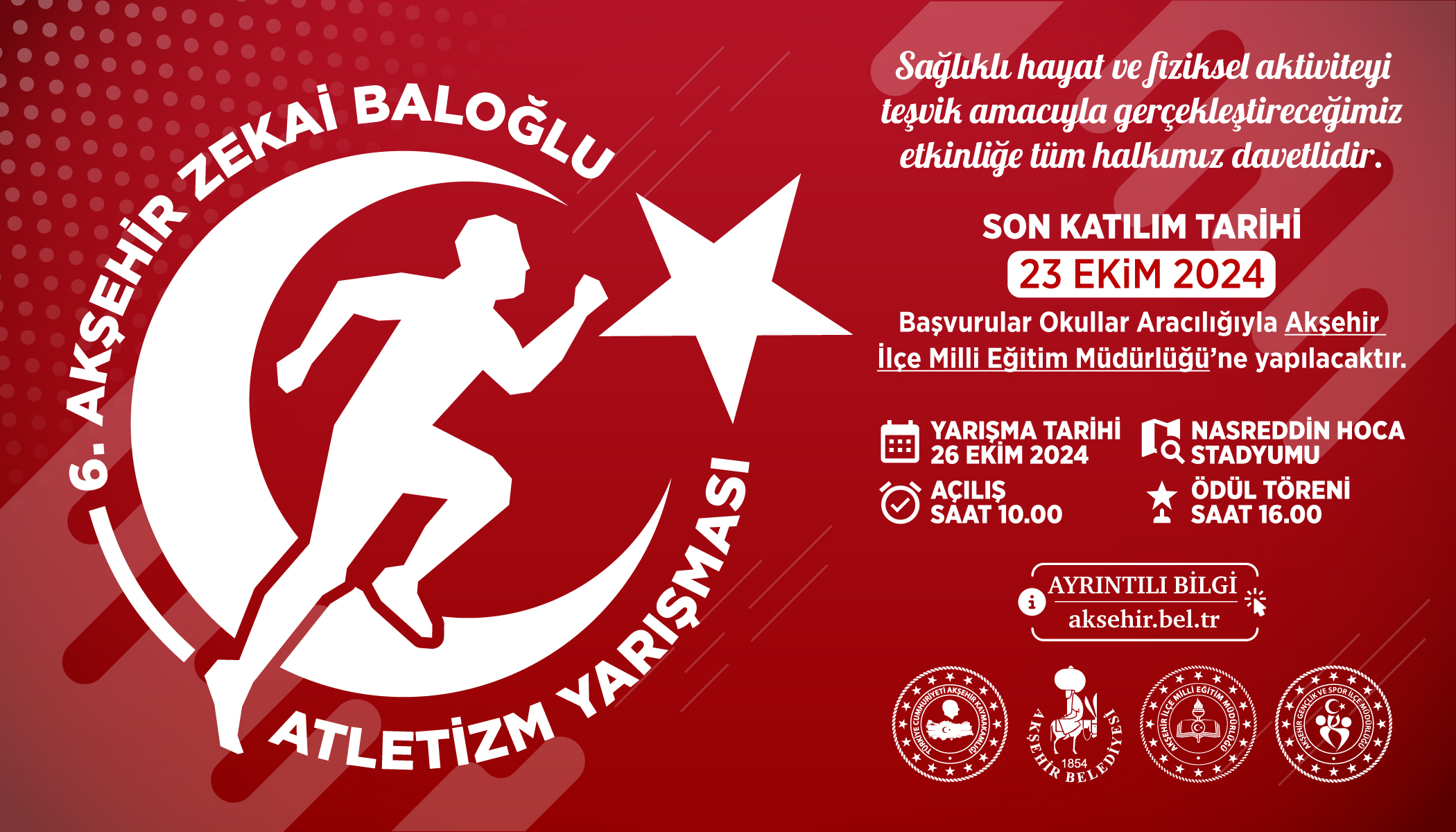 Akşehir'de Atletizm Yarışması için geri sayım başladı!