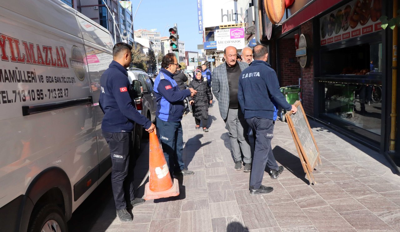 Konya'da kaldırım işgalleri artık affedilmiyor