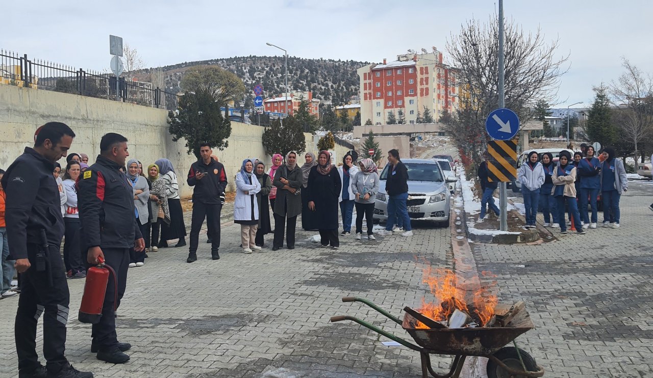 Konya'da yangına karşı güvenlik eğitimi