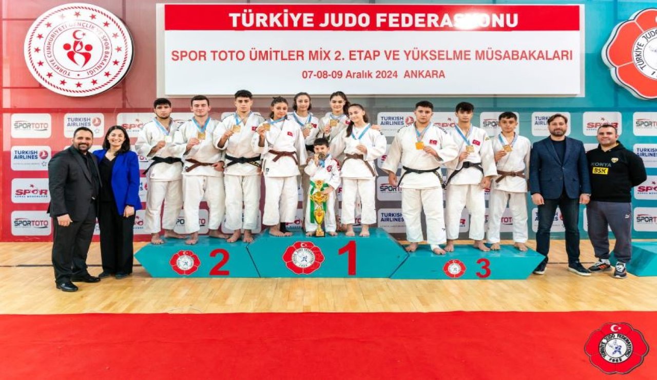 Judonun şampiyonu yine Konya Büyükşehir Belediyespor!