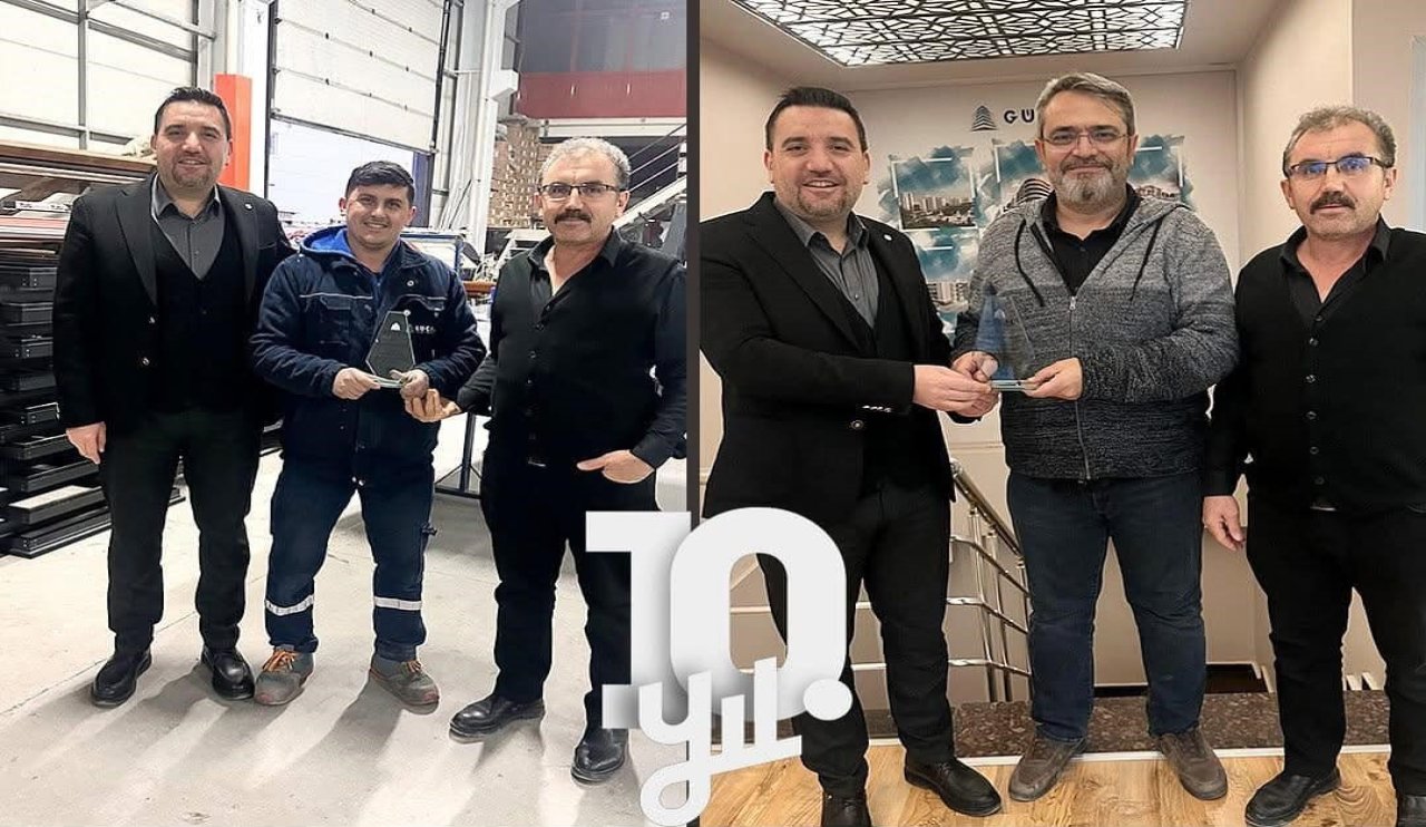 Güçal Cephe Sistemleri’nde çalışanlara plaket