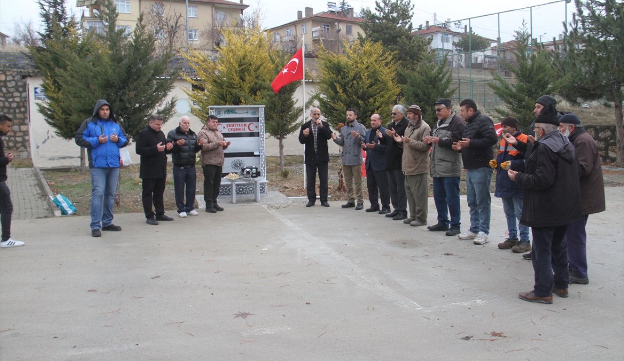 Konya'da şehitler için dualarla yeni bir çeşme açıldı