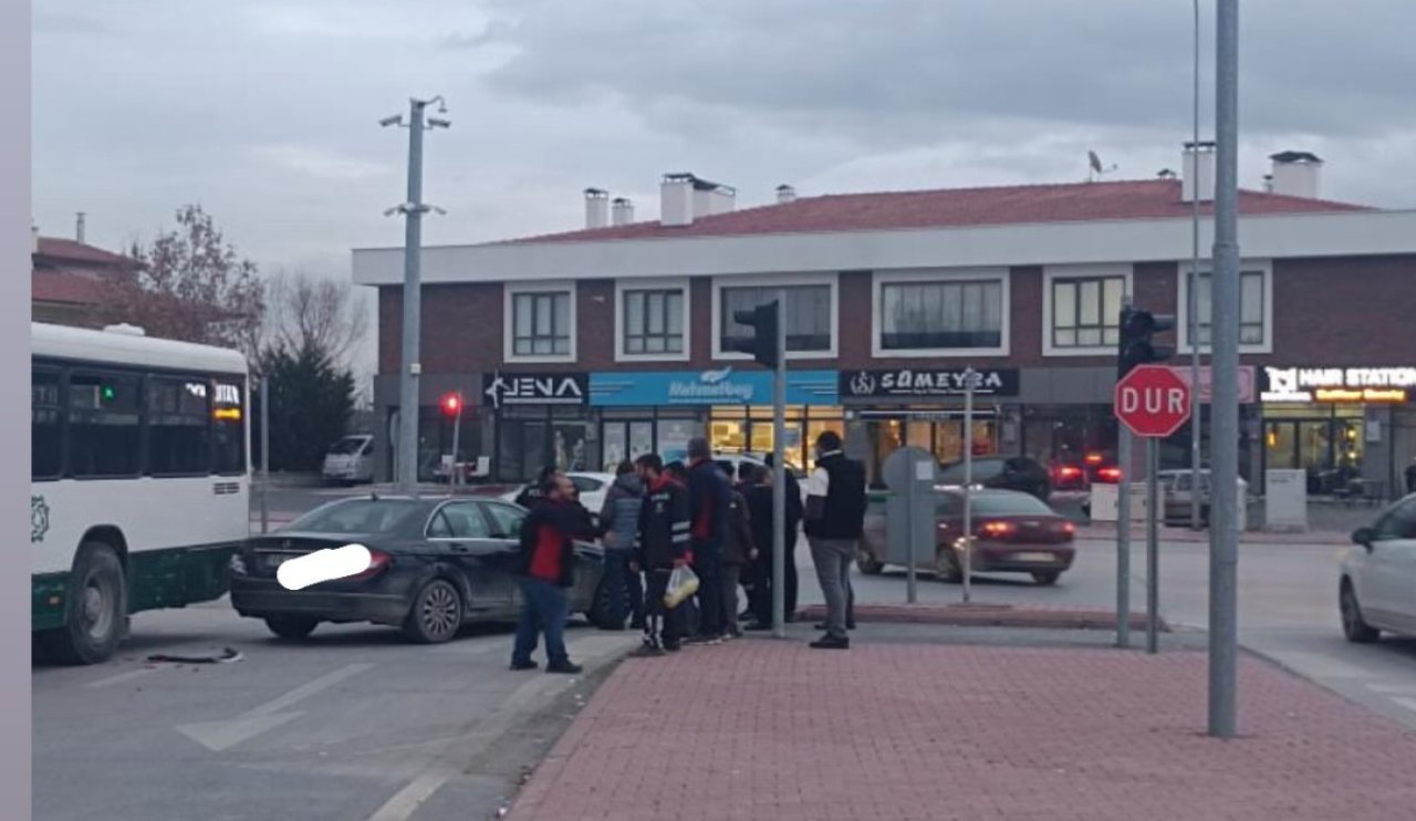 Konya'da maddi hasarlı trafik kazası! Korkulan başa gelmedi