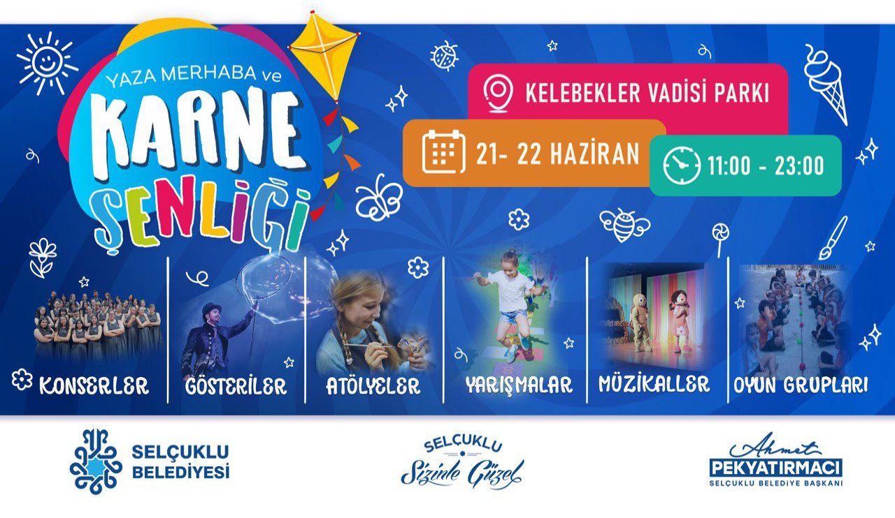 Selçuklu’da Karne Coşkusu Şenlikle Kutlanıyor